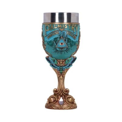 The Teller Palmistry Becher 19,5 cm Weinglas Geschenk Palmistry Ornament Statue