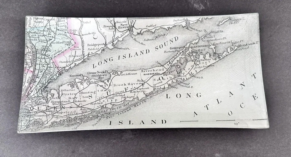 Long Island Sound NY CT Tray- Handmade By Ben’s Garden 11 3/4 By 6 Inch- Fine - Image 2 of 4