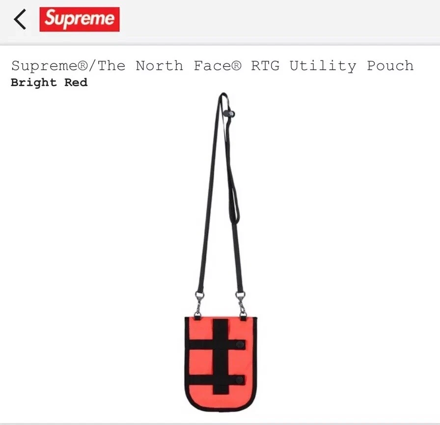 Supreme x The North Face RTG Utility Pouch Bright Red SS20 NWT