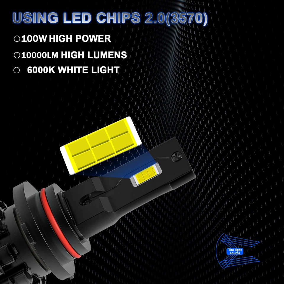 Para Peugeot 3008 2017-2019 Lámpara de faros LED + kit de luces antiniebla Foto 2 de 4