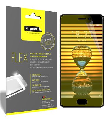 3x Schutzfolie für Meizu Pro 7 Plus Folie, 100% Displayabdeckung, dipos Flex