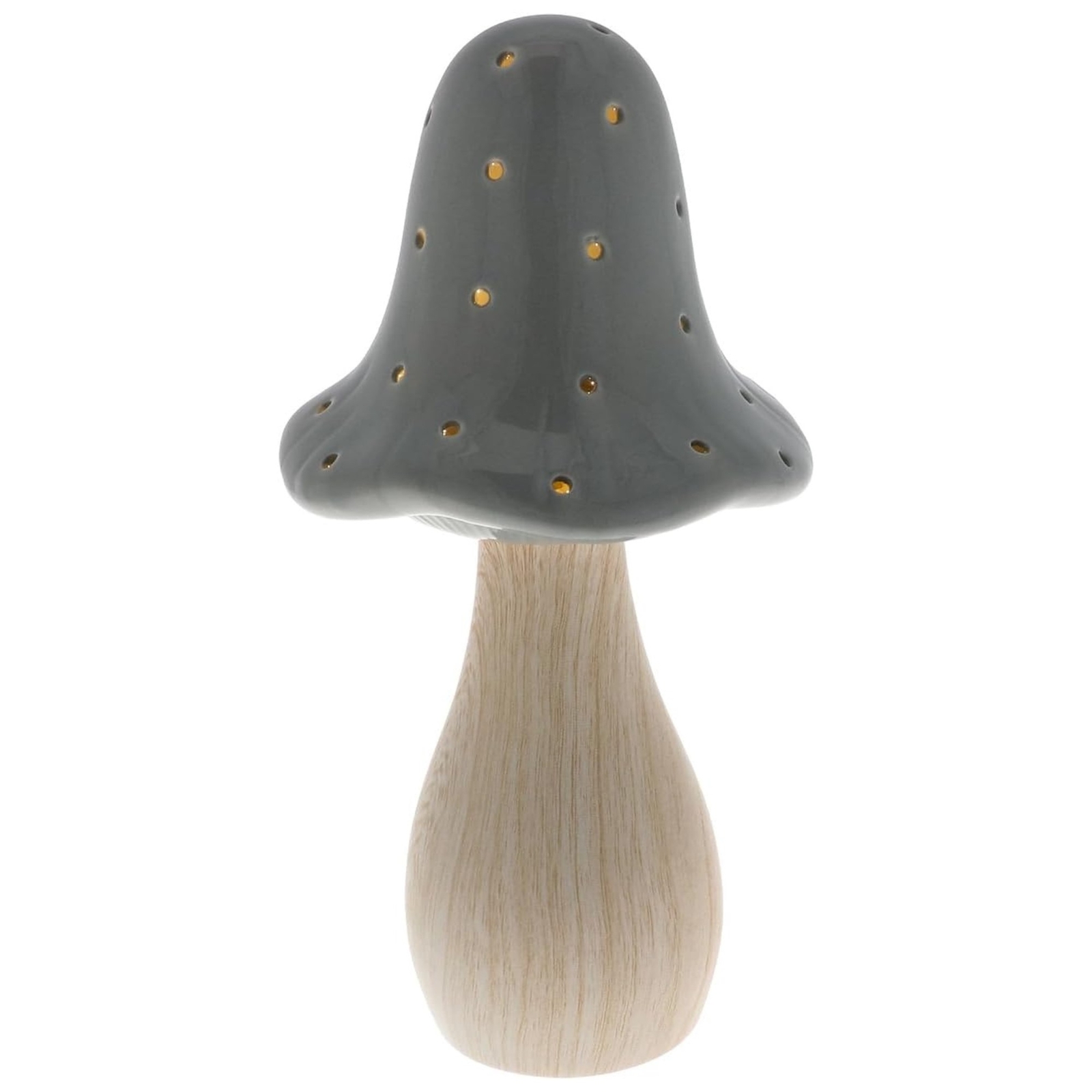 Grey Large Mushroom Glow Lamp Battery Operated