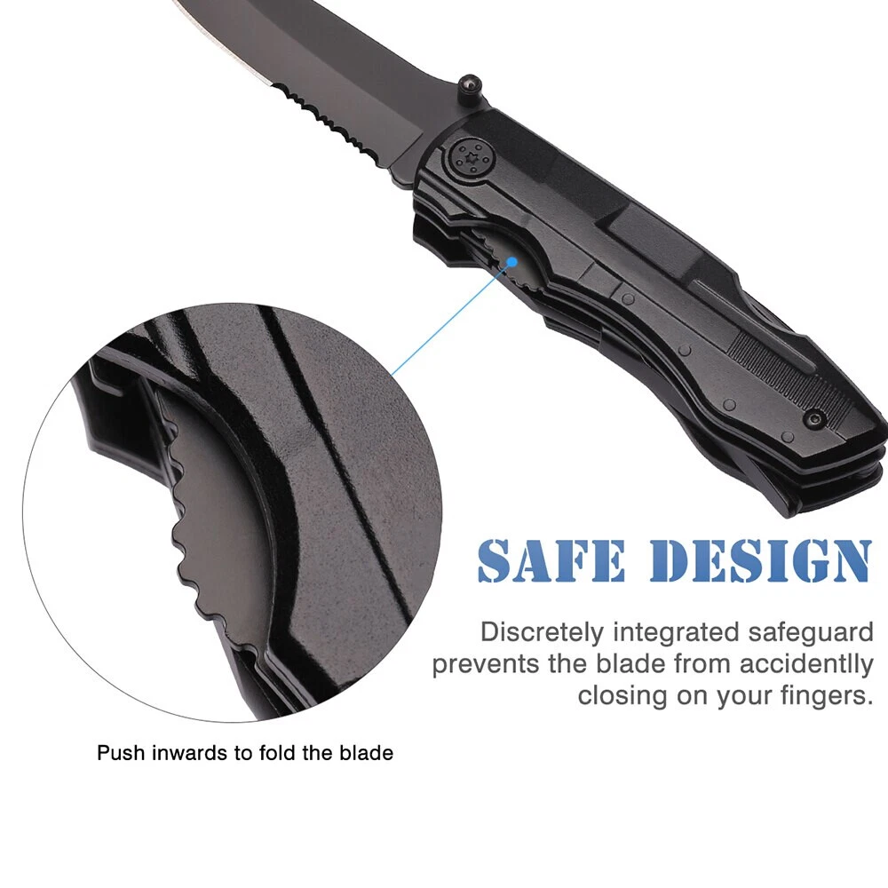 Multi Tool Knife 18-in-1 Outdoor Survival Compact Folding Pocket Pliers w/ Bits