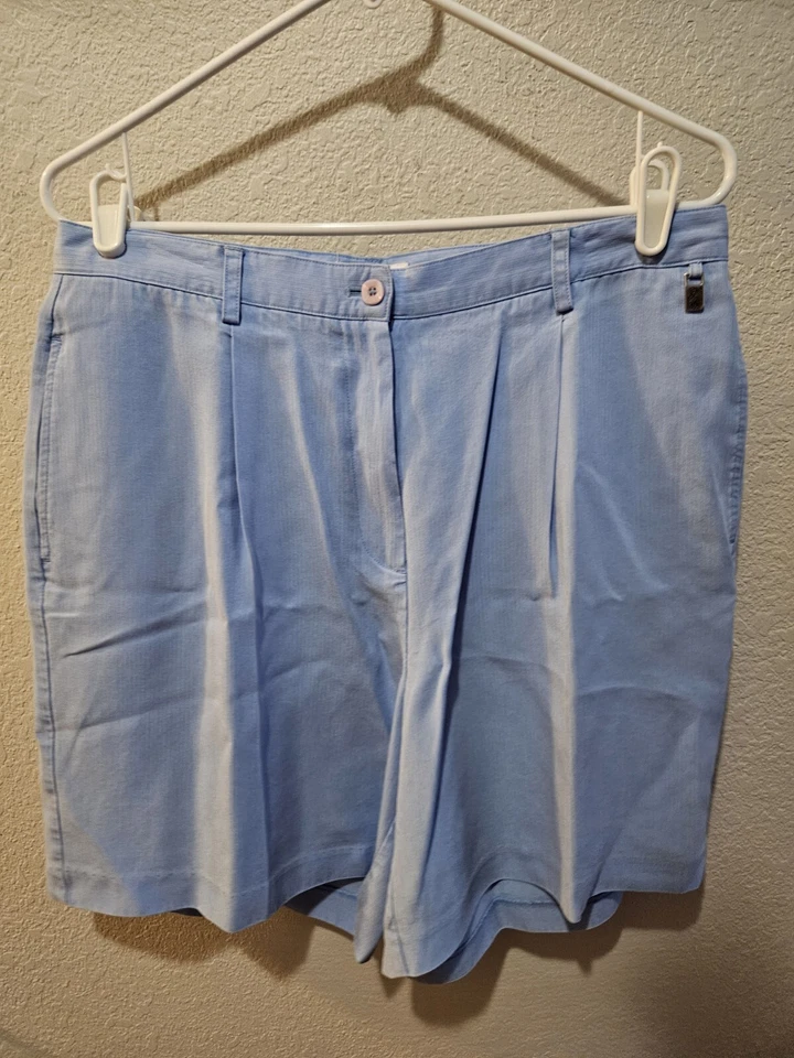 Shorts de golfe feminino Ashworth tamanho 12 azul claro costura interna 7” - Imagem 2 de 4