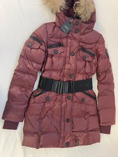Rudsak Gloria Winter Puffer Coat W/ Fur Trim - Small - Burgundy