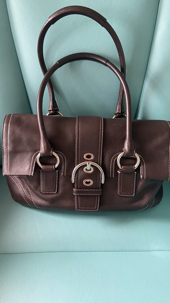 Coach Shoulder Purse Handbag Satchel Hampton No D0793-F10913 Brown 