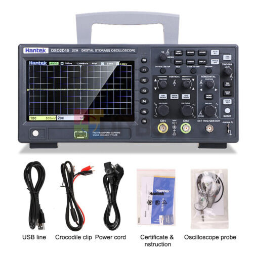 Hantek DSO2D10 DSO 2D10 2CH Digital Storage Oscilloscope 100MHz 