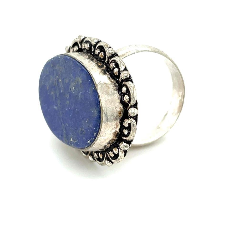 Lapis Ring Real Solid Sterling Silver 925 10.8g S… - image 10