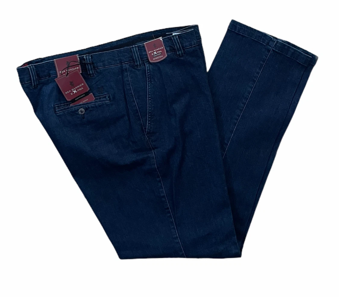 SEA BARRIER Jeans Elasticizzato Dennis - Taglie Forti, Vestibilità Comoda, Blu/Black