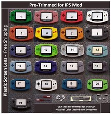 GBA Game Boy Advance Replacement Housing Shell - Pre-Trimmed for IPS Mod