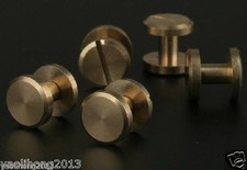 20/50pcs Solid Brass Leather Belt Wallet Chicago Screw Nail Stud Bind Rivet 11 8
