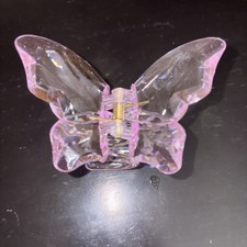 Large Light Purple Butterfly Crystal Hair Clip 3.25 inches W x 2.25 inches H