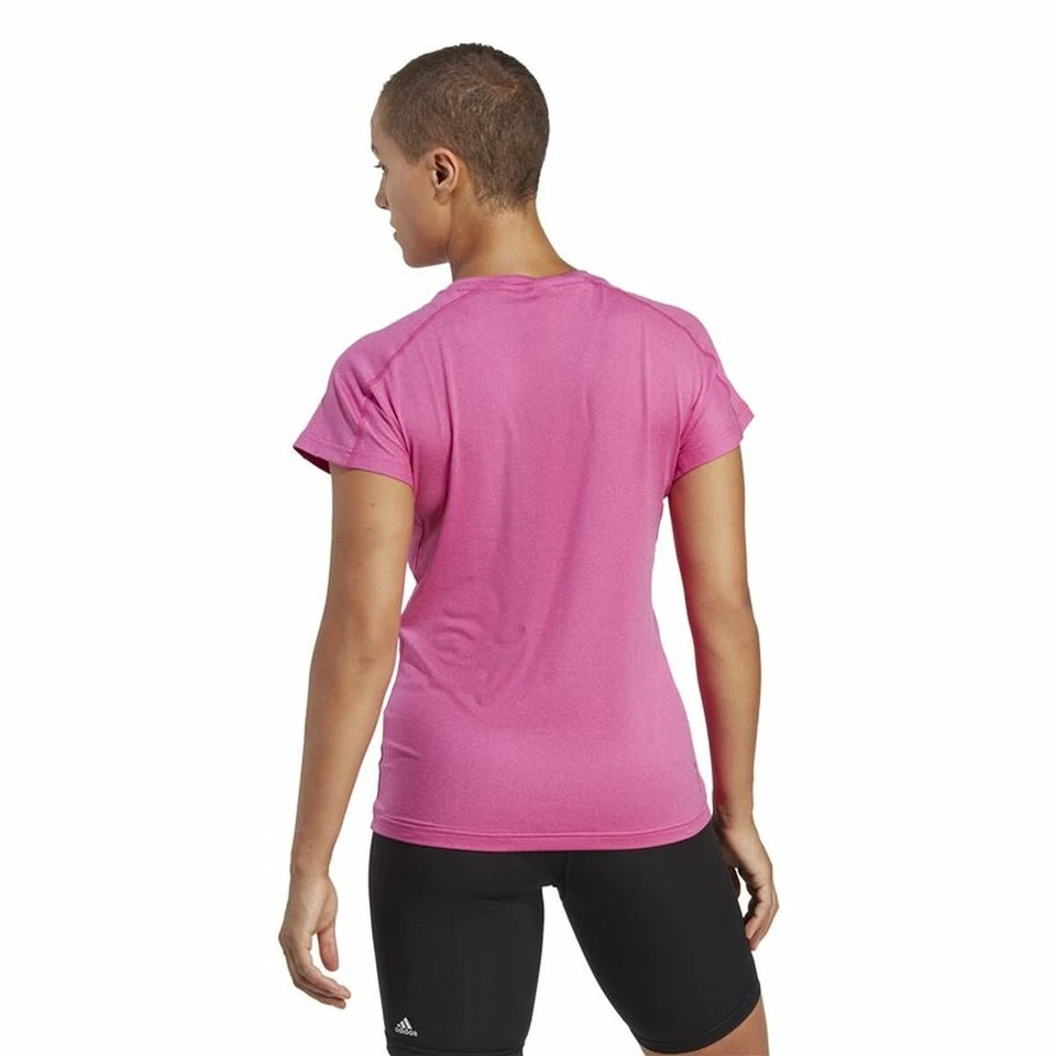 Camiseta de Manga Corta Mujer Adidas Essentials Rosa Lila - Imagen 3 de 4