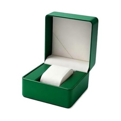 Luxury Forest Leather Watch Box, Elegant Jewelry Display Case for Green
