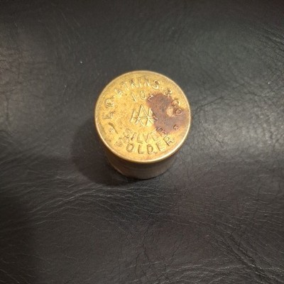 Vintage EC Atkins & Co 1 oz Silver Solder Brass Tin Made In USA 