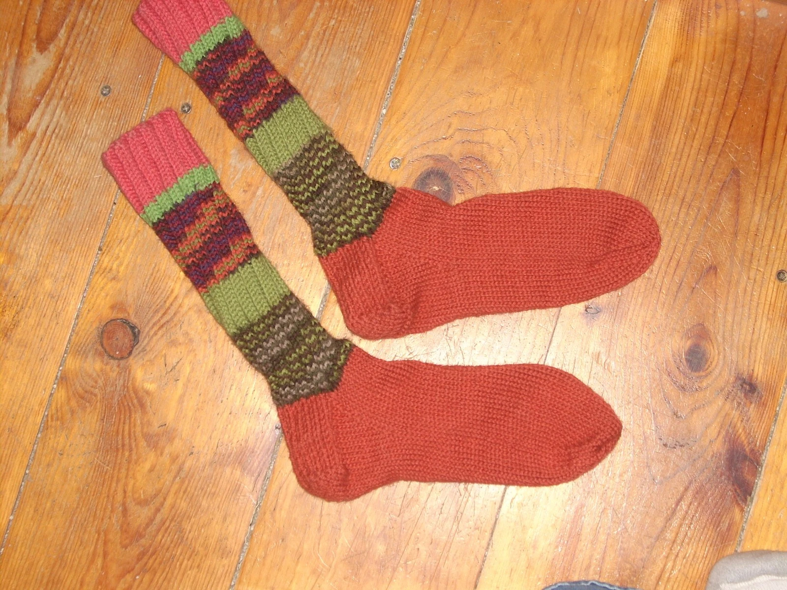 Ladies Handknit Harvest Wool Socks