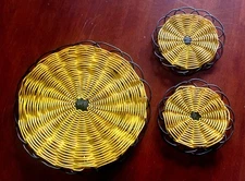 Scoubidou jauner vintage 3 pièces