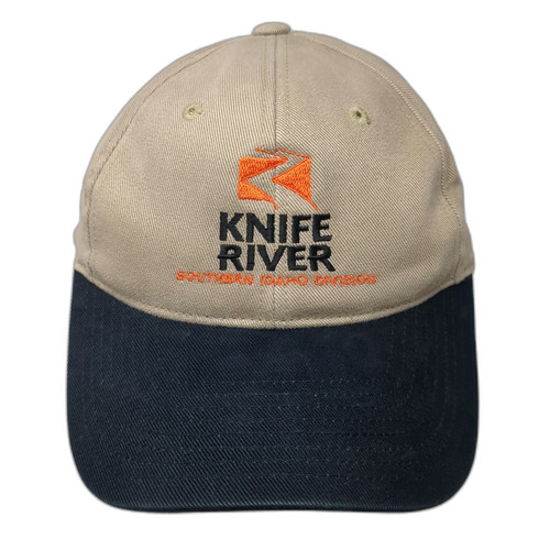 Port Authority Knife River Baseball Cap Beige One Size Strapback Two Tone Hat