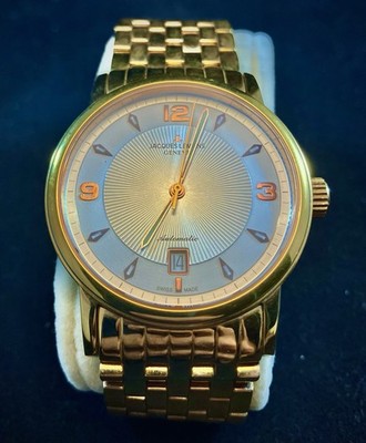 Vintage & Gorgeous! Jacques Lemans Gold Watch Vintage Rare Jacques Lemans Ladies Watch Swarovski Gold  main image 3