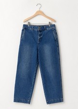 Talbots High Rise Straight Cropped Ankle Jeans Medium Wash Stretchy Sz 10