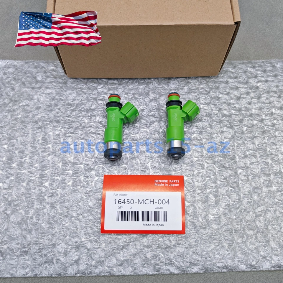 OEM Set of 2 Fuel Injectors for Honda VTX1800 2002-2008 16450-MCH-004 USA Foto 2 de 4