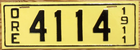 Item photo. Show Listing Details page. Listing 1911 Oregon License Plate Number Tag