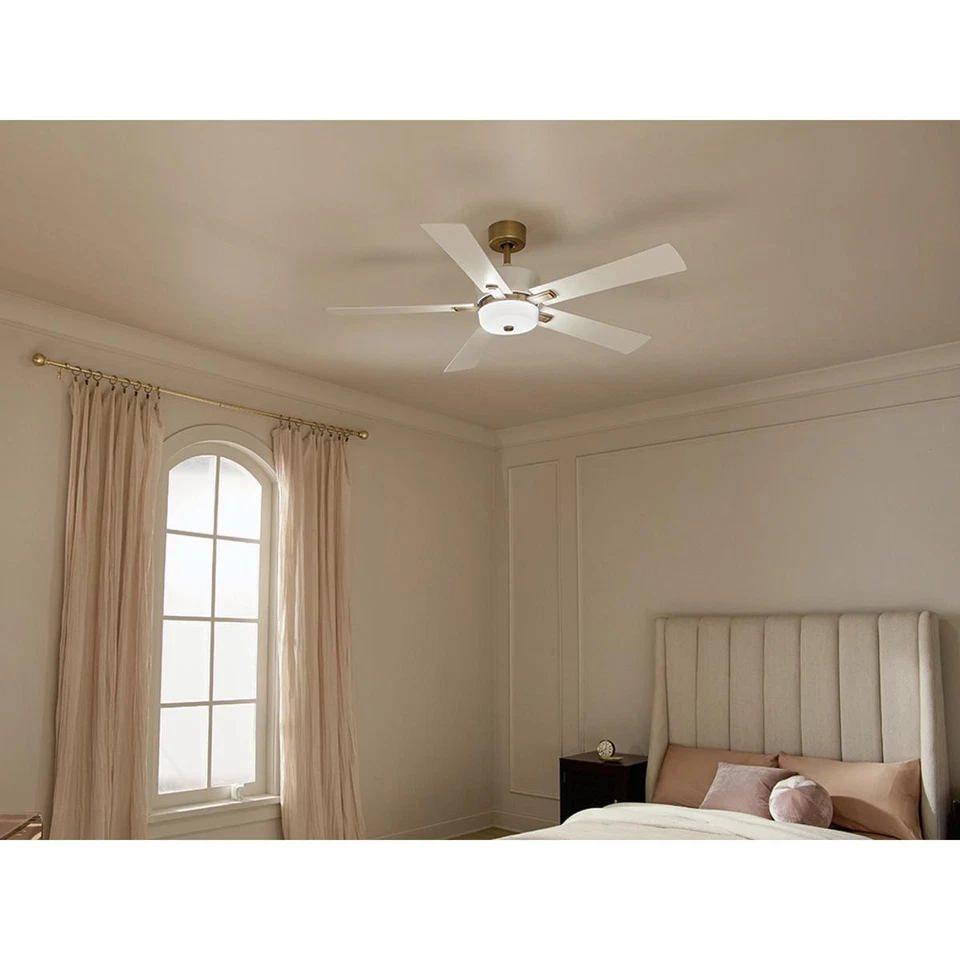 Kichler Lighting 300395WH Icon Indoor Ceiling Fan Brushed Natural Brass - Image 2 of 4
