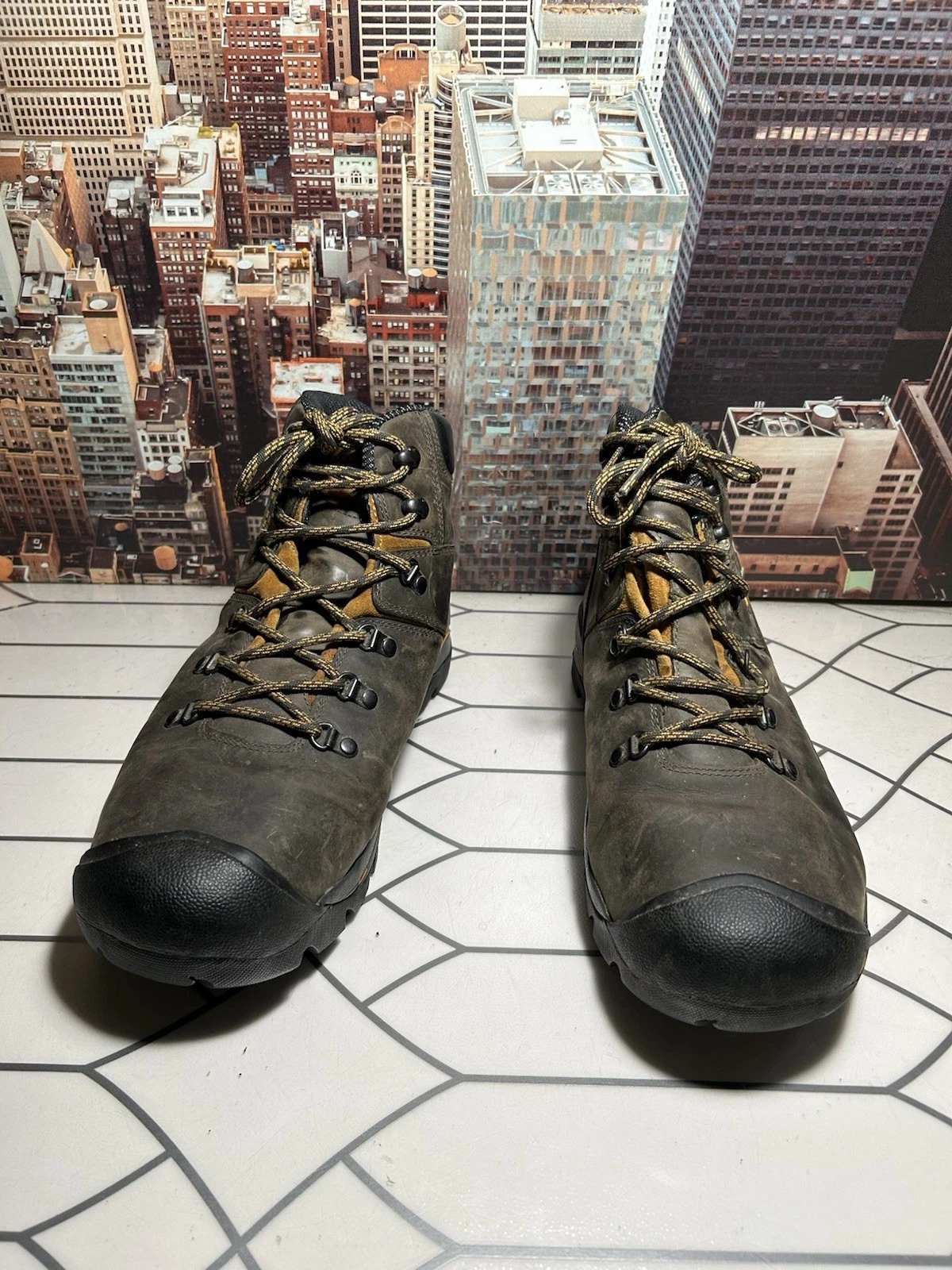 KEEN SOFT TOE Brown Boot Men Waterproof Sz 13