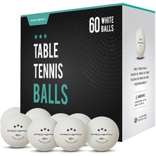 Professional 3-Star Table Tennis Balls - 60 Count for Indoor Outdoor Play