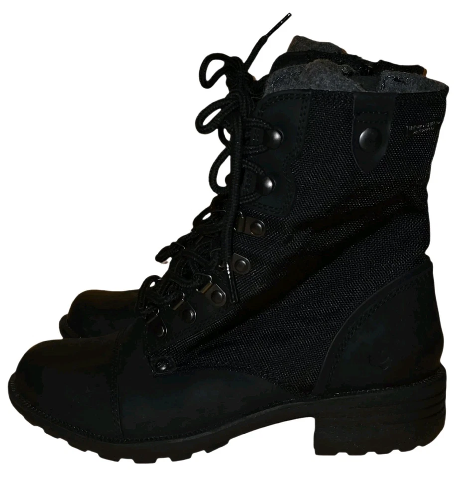 Botas impermeables Cobb Hill Brunswick de cuero negro de encaje para mujer talla 6 EE. UU. Foto 4 de 4