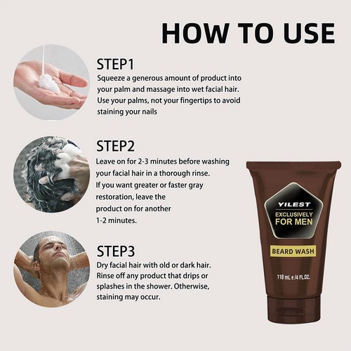Just For Men Control GX Shampoo Lavaggio Barba Riducente Grigio |U.S Z9N8 - Foto 14 di 14