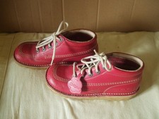 Kickers Women's Dusky Pink Leather Ankle Boots, UK Size 4 EUR Size 37