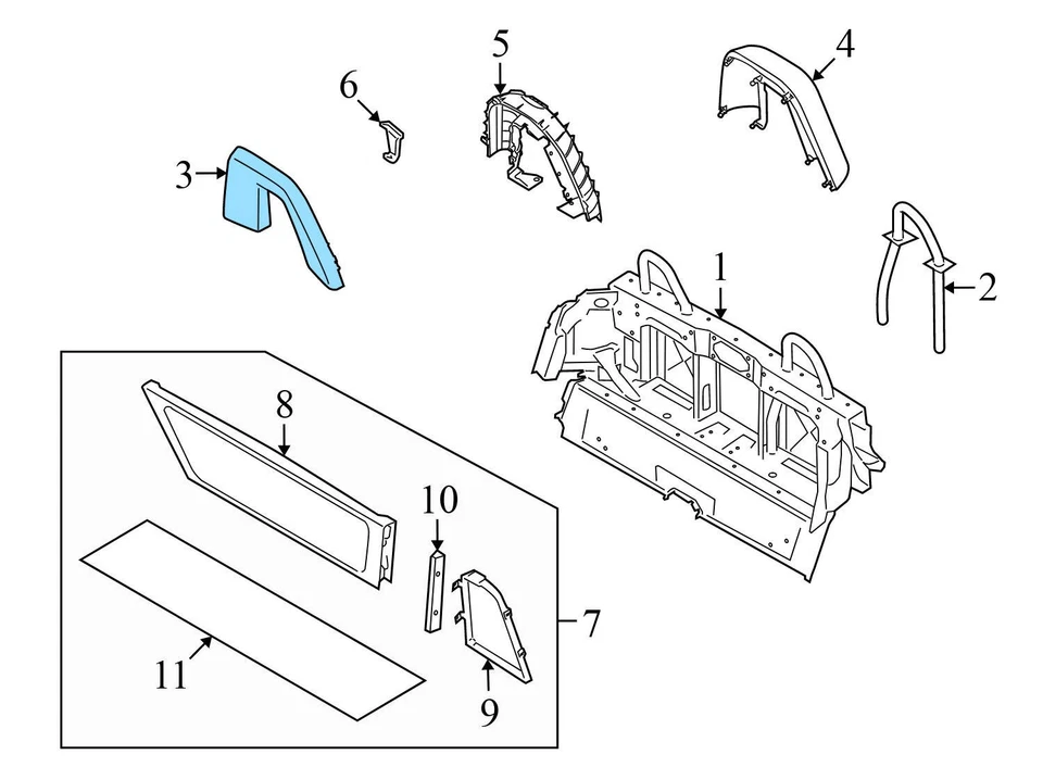 2009-2016 BMW Z4 - LEFT ROLL BAR Cover / TRIM (Front Part) 9128411 - Image 4 of 4