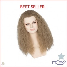 Miss U Hair Adult Long Curly Dirty Blonde Men Wig Fluffy Party Movie Cosplay Cos