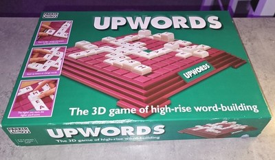 Upwords Brettspiel Parker Games 1996 3D Wortaufbau Spiel 2-6 Spieler 9+