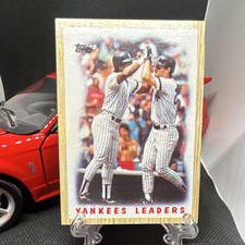 Topps 1987 Yankees Leaders #406 Mattingly Henderson Winfield MLB Baseball Card