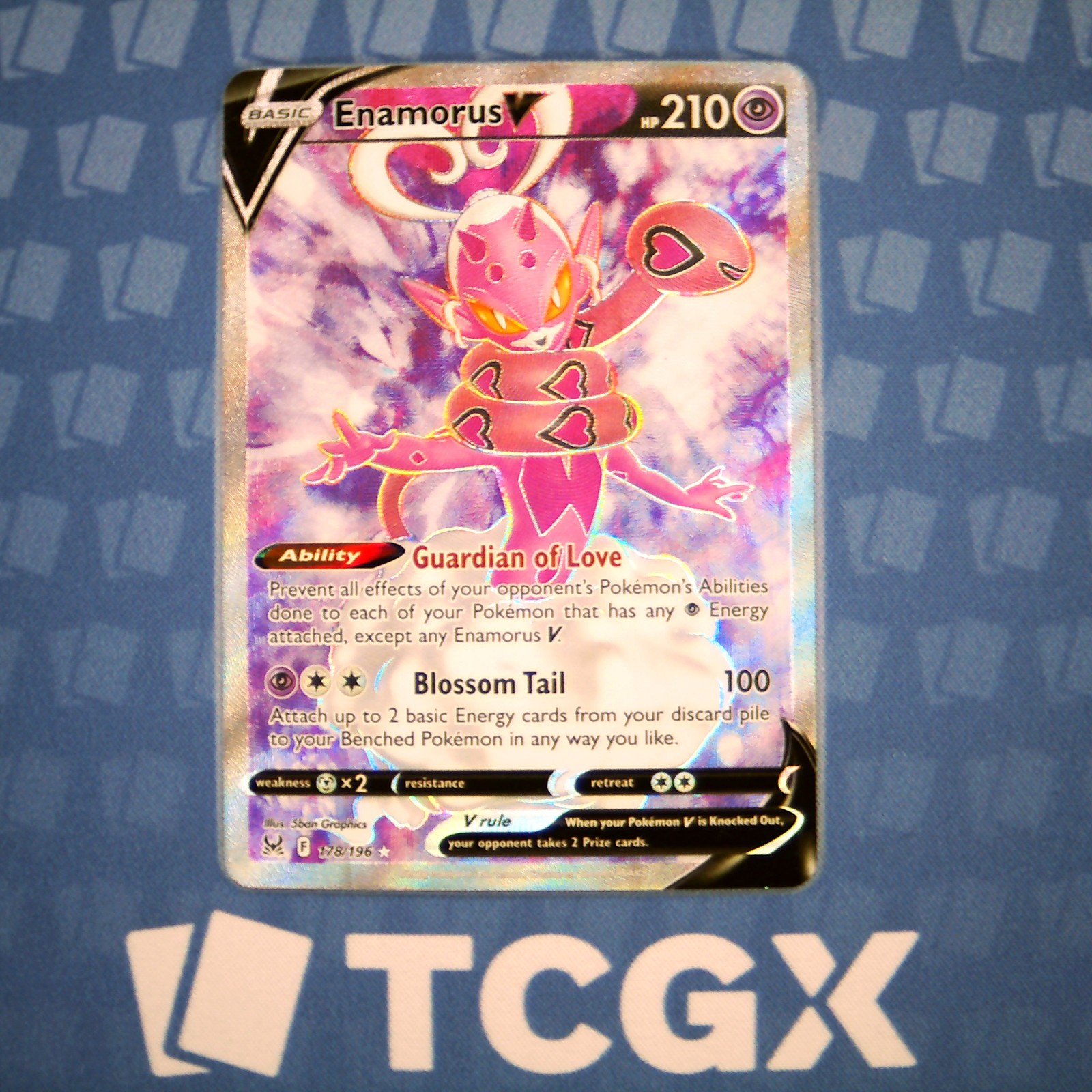 Pokemon - Enamorus V (Full Art) - 178/196 - SWSH11: Lost Origin - Holo NM