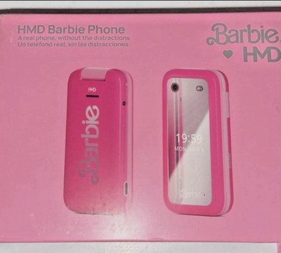 BARBIE HMD MALIBU PINK RETRO FLIP PHONE & ACCESSORIES-Brand New,Sealed
