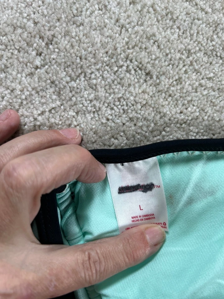 Top de natación bikini halter verde negro Xhilaration para mujer grande de nailon spandex Foto 3 de 4