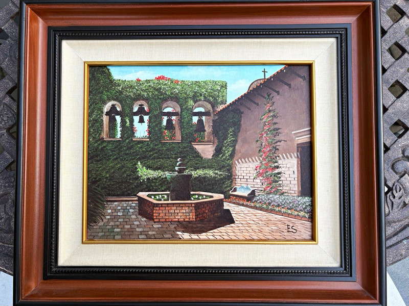 Eugene Schmidt Signed Framed Original Oil on Canvas Painting 1976 San Juan