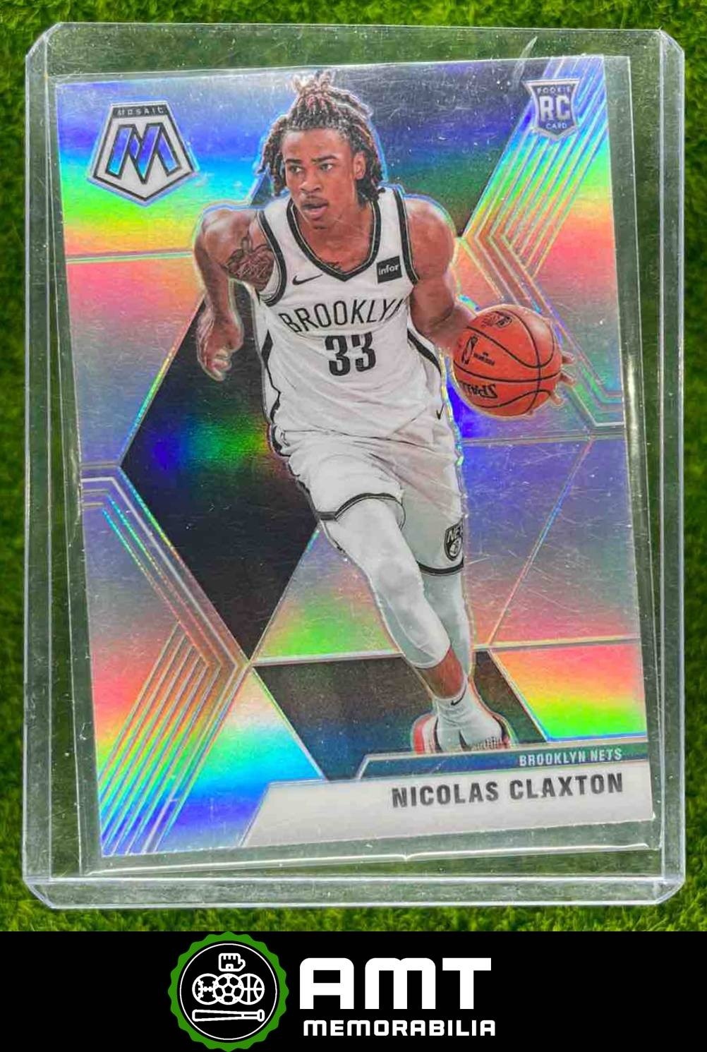Nicolas Claxton RC Rookie 2019-20 Panini Mosaic Silver Brooklyn Nets #236