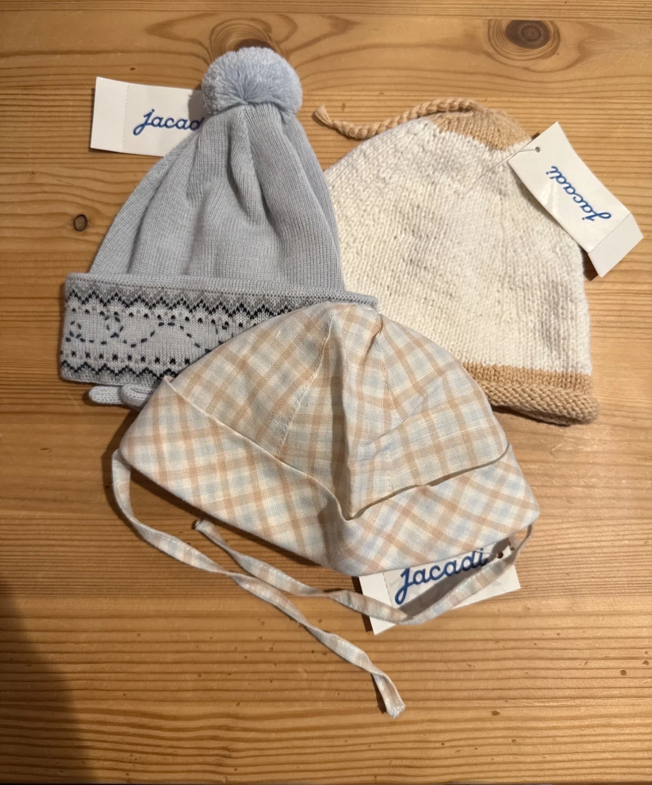 Jacadi winter hat sun hat 3 months baby bundle NWT JW