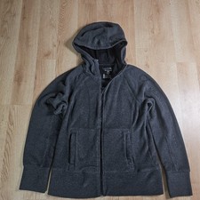 Calvin Klein Performance Hoodie Women Small Gray Fleece Full Zip Athleisure Logo