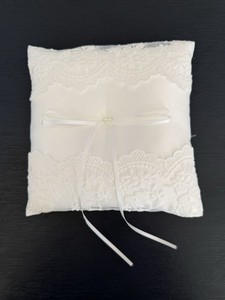 Wedding Ring Bearer Pillow Lace Ring Pillow Ring Bearer Cushion for White