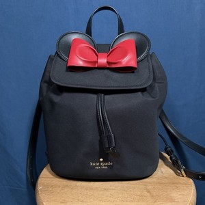 kate spade Black Backpack with Red Bow and Minnie Mouse Ear Detail. NWT NWT Kate Spade New York x Minnie Mouse backpack black | eBay main image 3