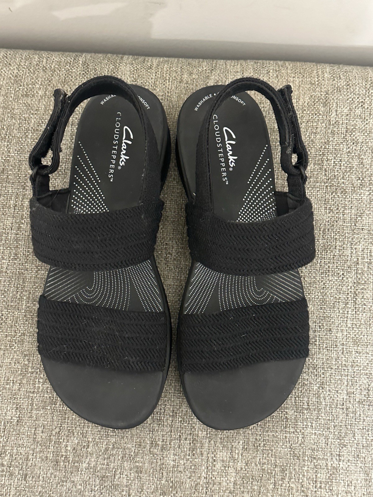 Clark’s Cloud Stepper Black Slingback Sandals Siz… - image 6