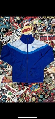 Nike Retro Trackjacket, Gr. S, Weiß Blau