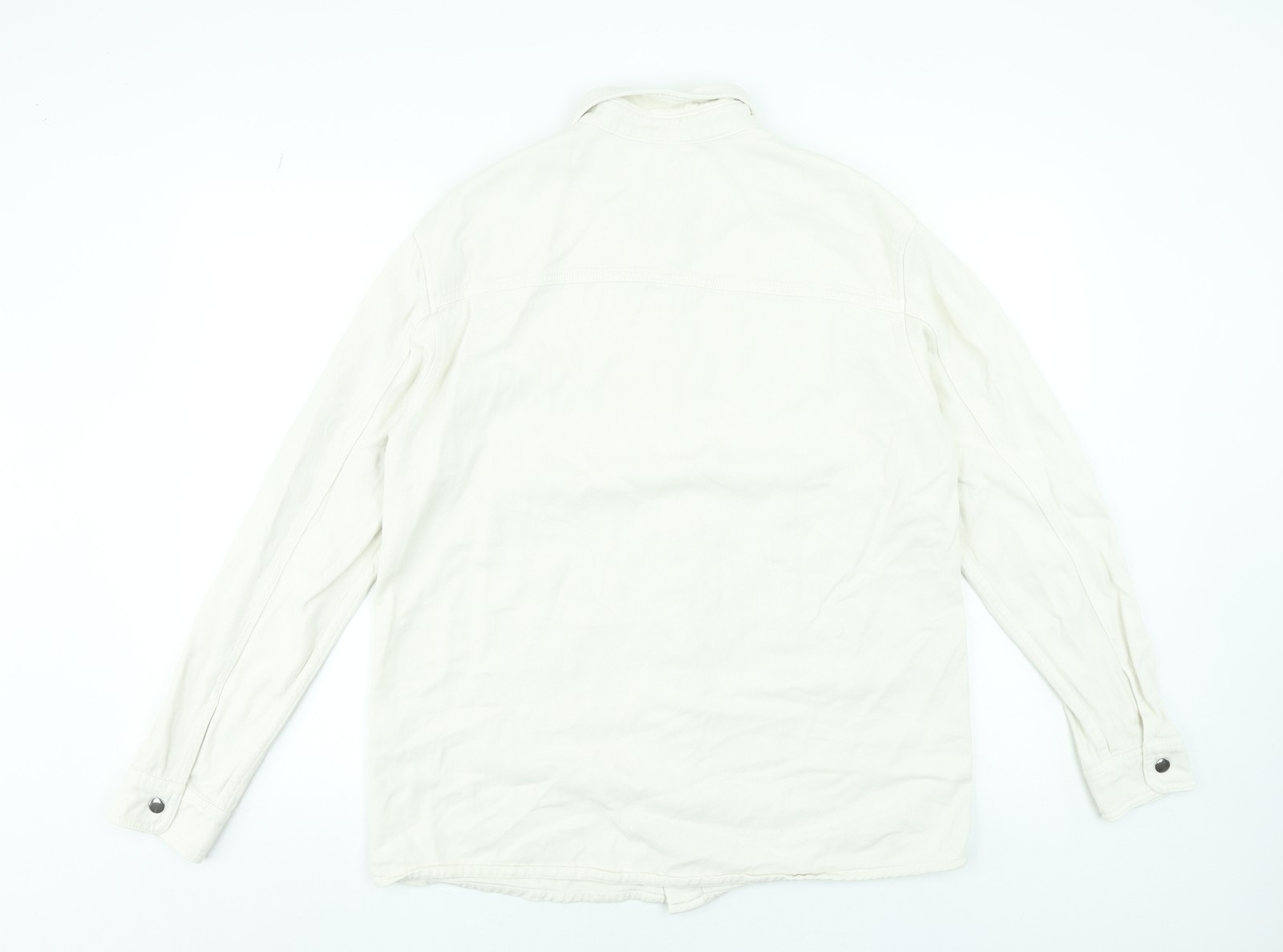 Pull&Bear Men’s Ivory Cotton Basic Jacket Size M … - image 3