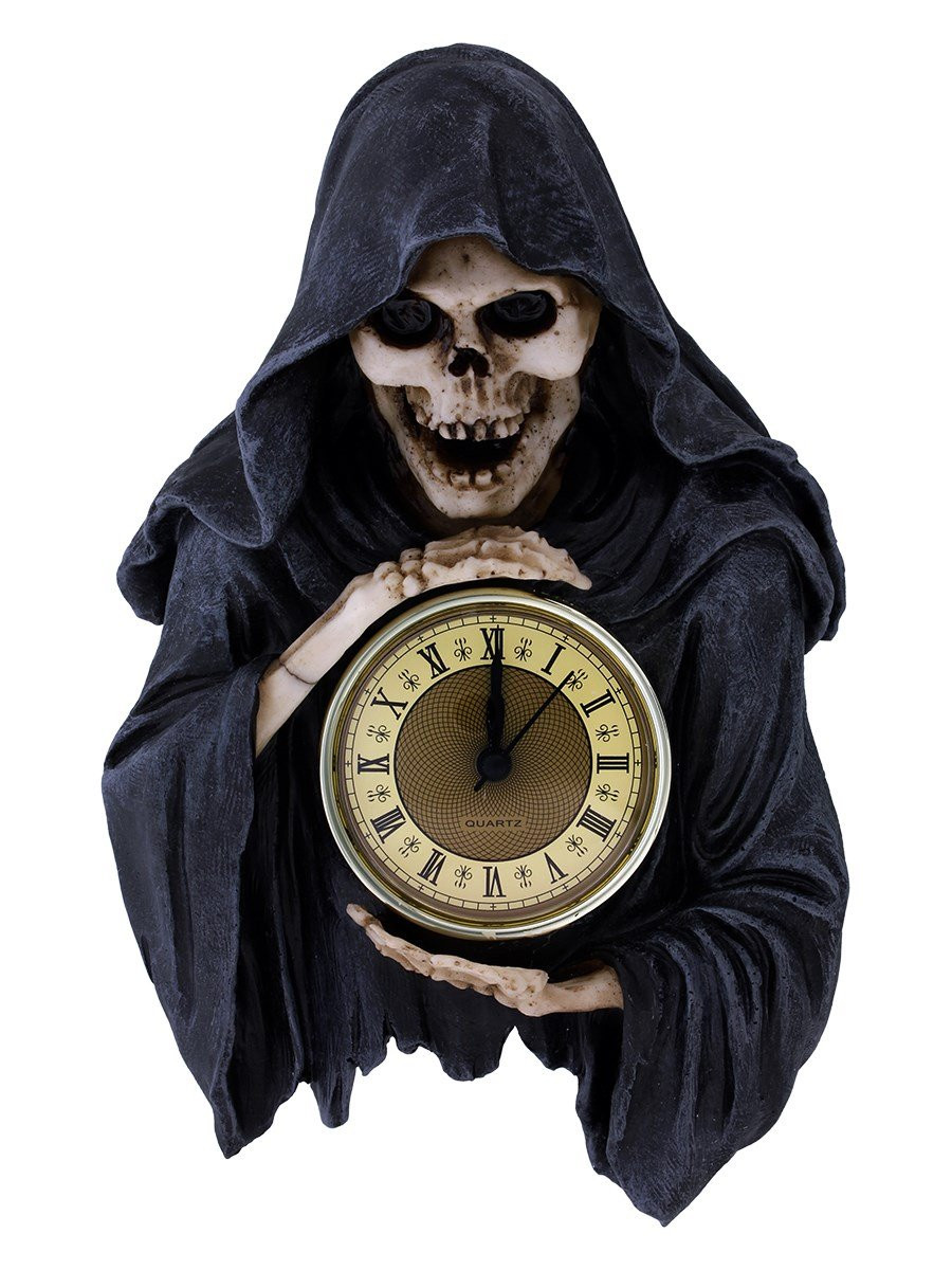 Darkest Hour Wall Hanging Grim Reaper Clock NUOVO