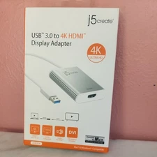 J5 Create JUA354 USB 3.0 to 4K HDMI Display Adapter 1080p, Mac & Win- NEW